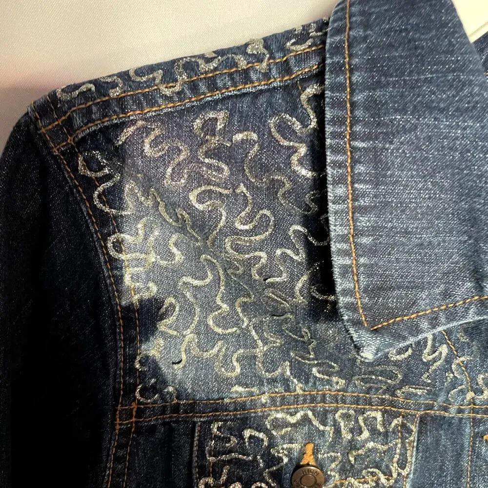 SKU 1568 High Sierra Blue Jean Bling Jacket teen XL 16 Womens Small